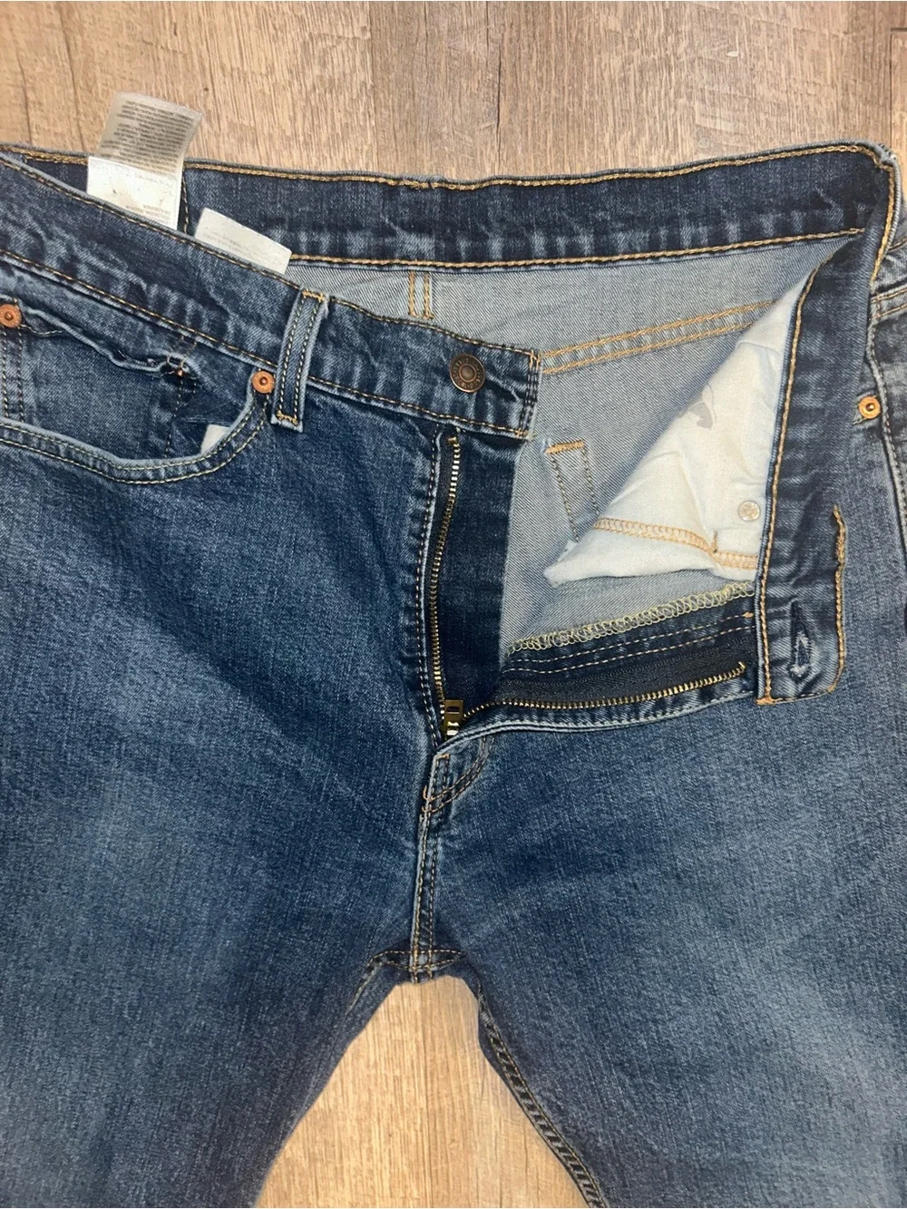 Levi's 505 Regular Fit Men's Straight-Leg W34 L32 Blue Denim EUC